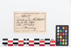 Etikett zu Bronzeknotenarmreif (NHMW-PRAE-026357)